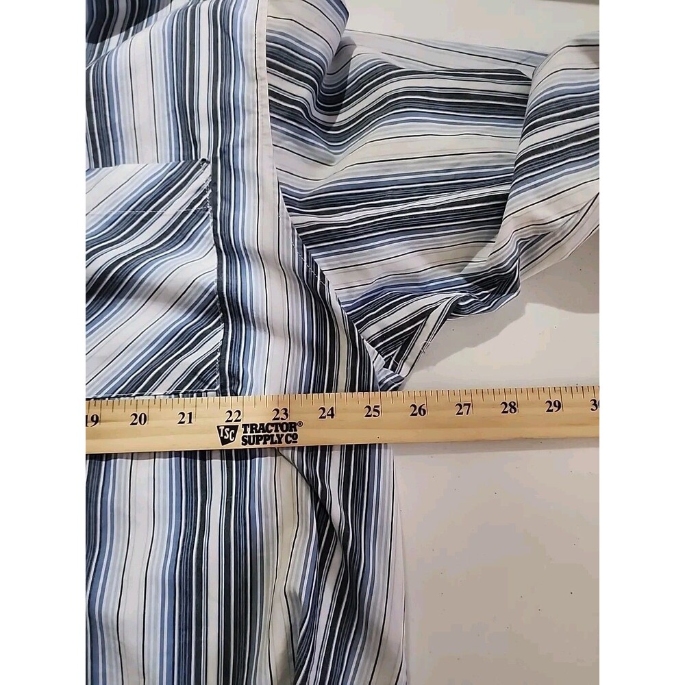 Southpole Men Button Up Shirt XL Blue Stripe Pockets Long Sleeve Y2K 90s Hip Hop - Picture 4 of 7